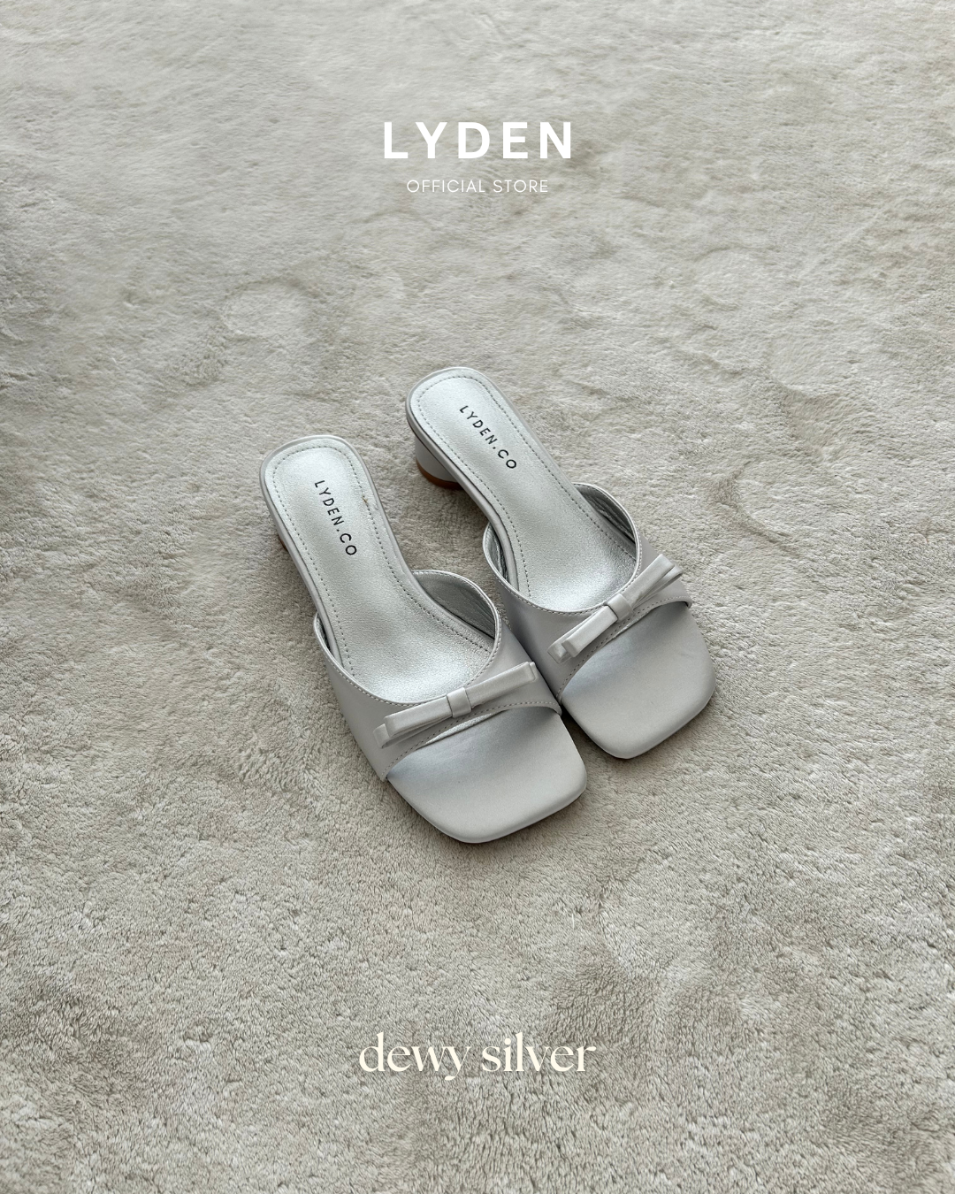 【NEW】Lyden The Ribbon Edit Series 4.5cm pump heels - Beige//Pink//Silver