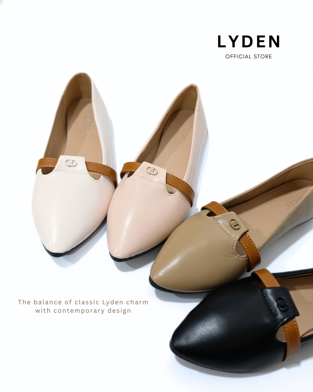 【NEW】Lyden Koey Series Flats - Beige//Pink//Khaki//Classic Black