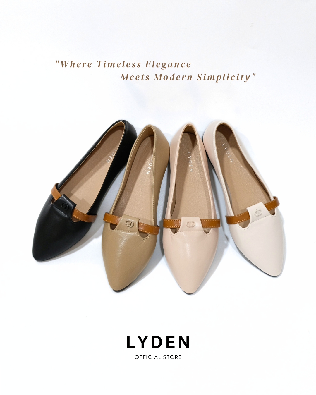 【NEW】Lyden Koey Series Flats - Beige//Pink//Khaki//Classic Black