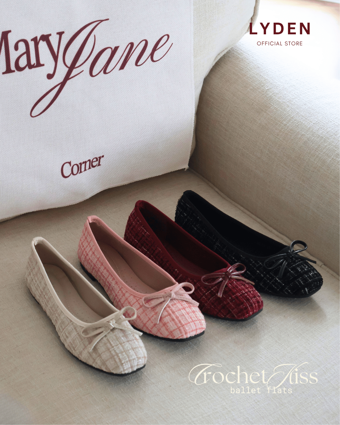 【NEW】Crochet Kiss Ballet Flats Series