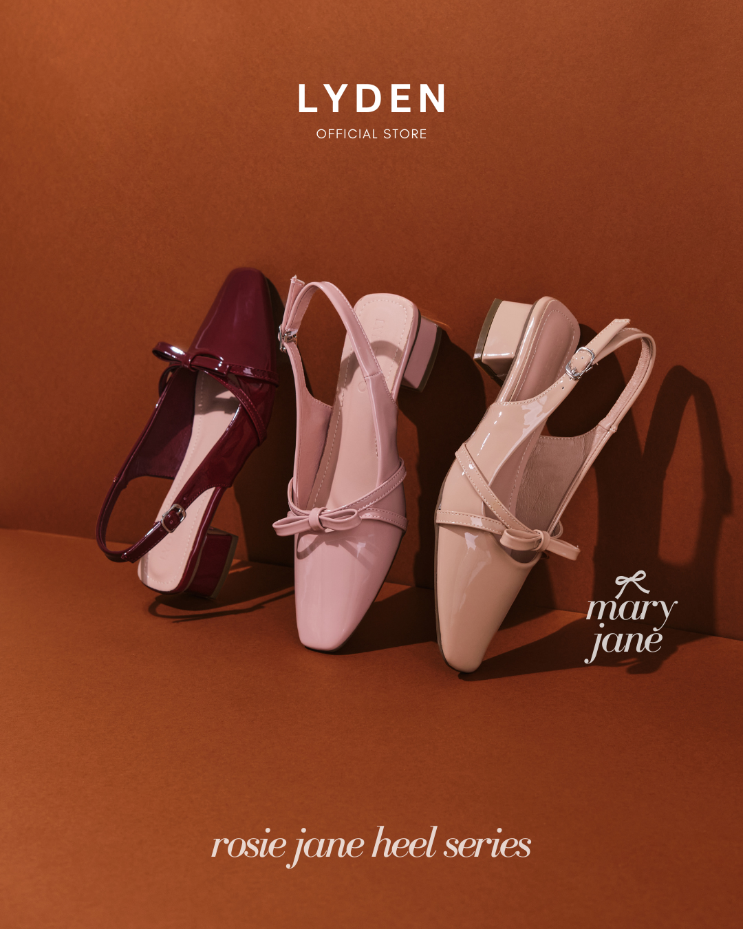 【NEW】Lyden Rosie Jane Heels series 4cm pump heels - Beige//Pink//Maroon