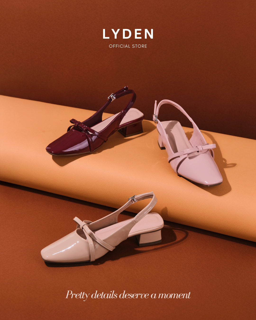 【NEW】Lyden Rosie Jane Heels series 4cm pump heels - Beige//Pink//Maroon