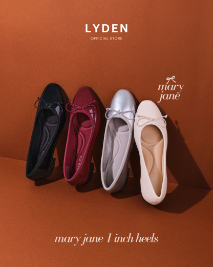 【NEW】Lyden Mary Jane Glossy series 1 Inch heels - Classic Black//Maroon//Silver//White