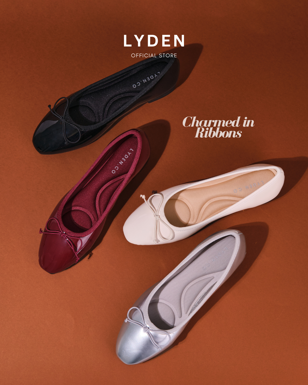 【NEW】Lyden Mary Jane Glossy series 1 Inch heels - Classic Black//Maroon//Silver//White