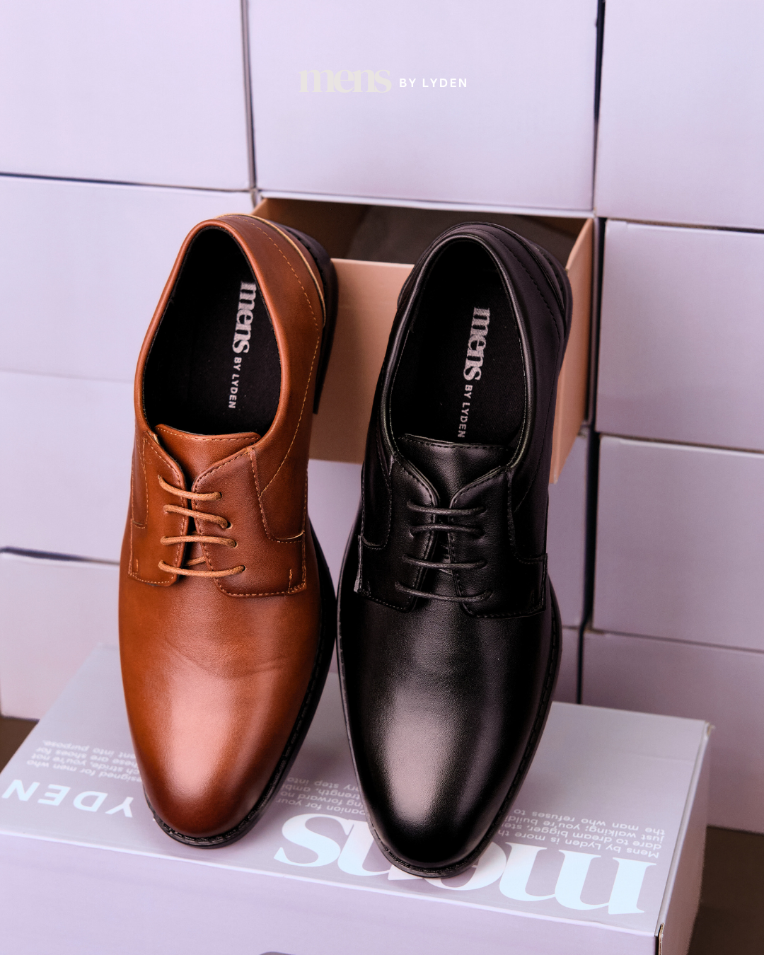 【MENS BY LYDEN】Naim Derby Series - Classic Black//Brown