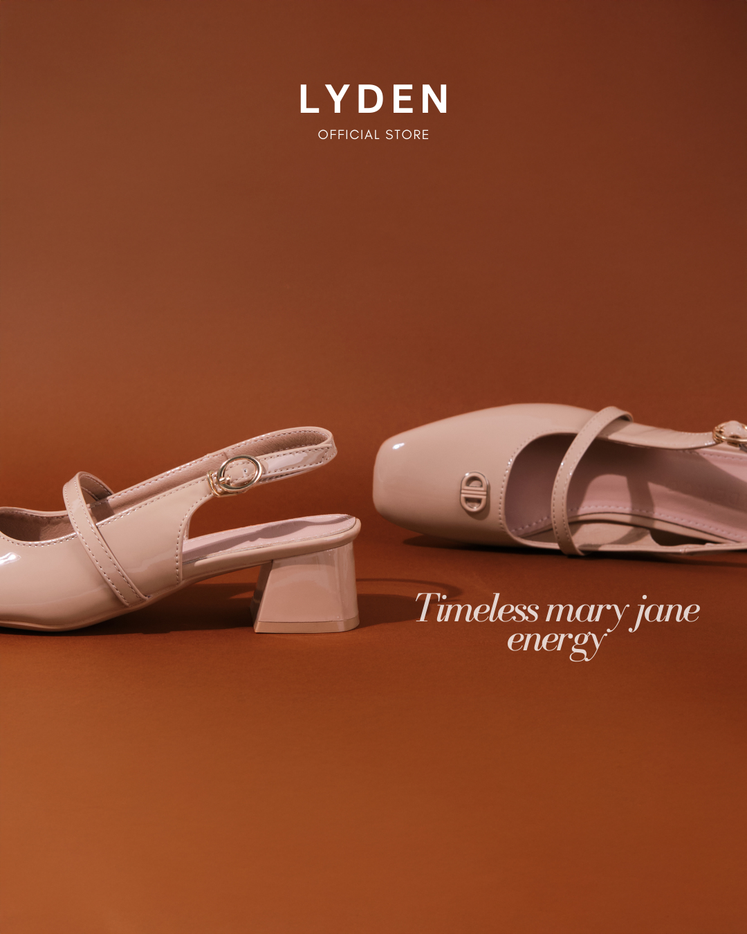【NEW】Lyden Clara Glossy Heels series 5cm pump heels - Beige//Khaki//Brown