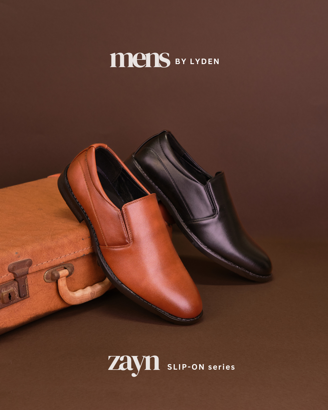 【MENS BY LYDEN】Zayn Slip-On Series - Classic Black//Brown