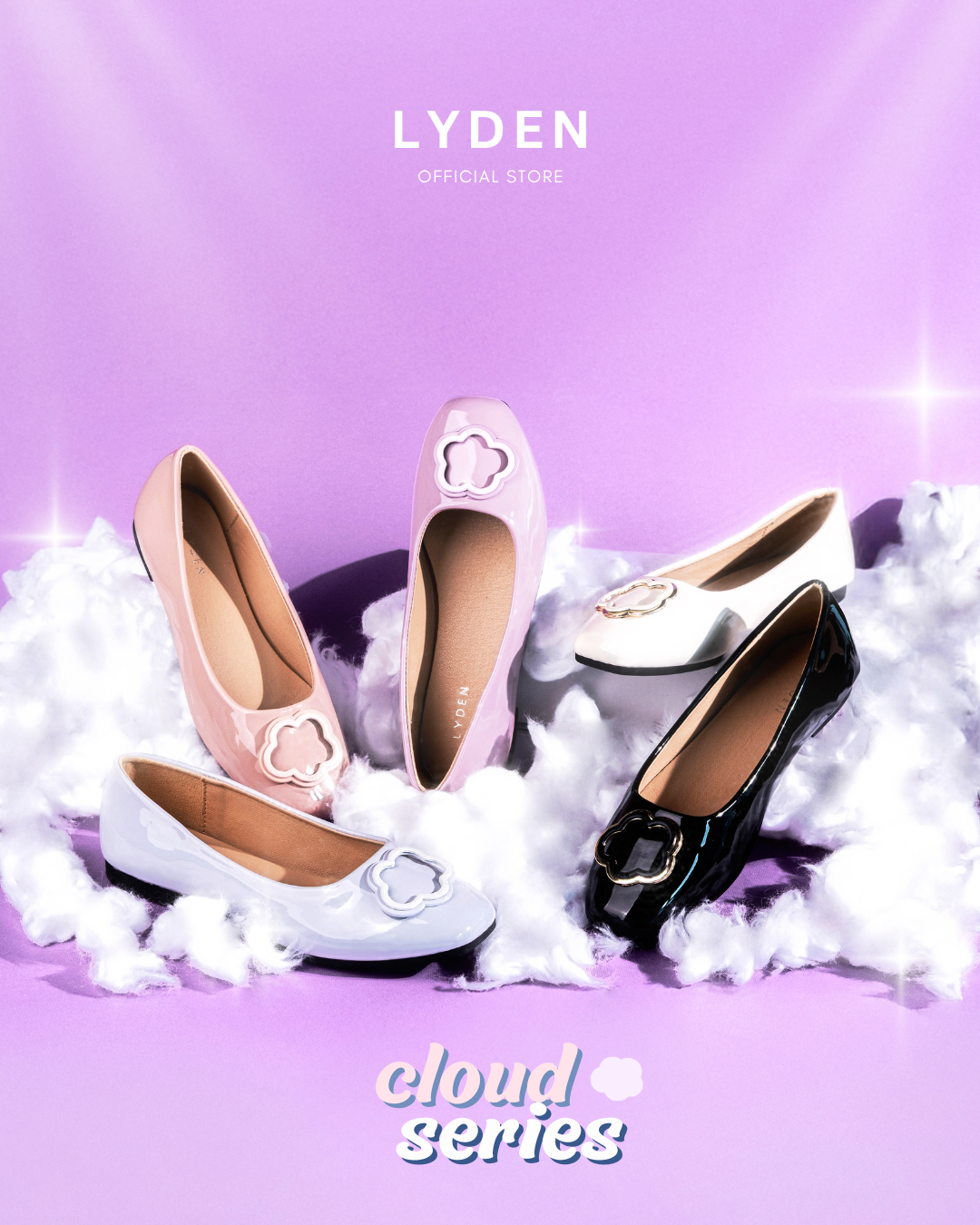 【NEW】Lyden Cloud Series Flats - Beige//Pink//Purple//Blue//Classic Black