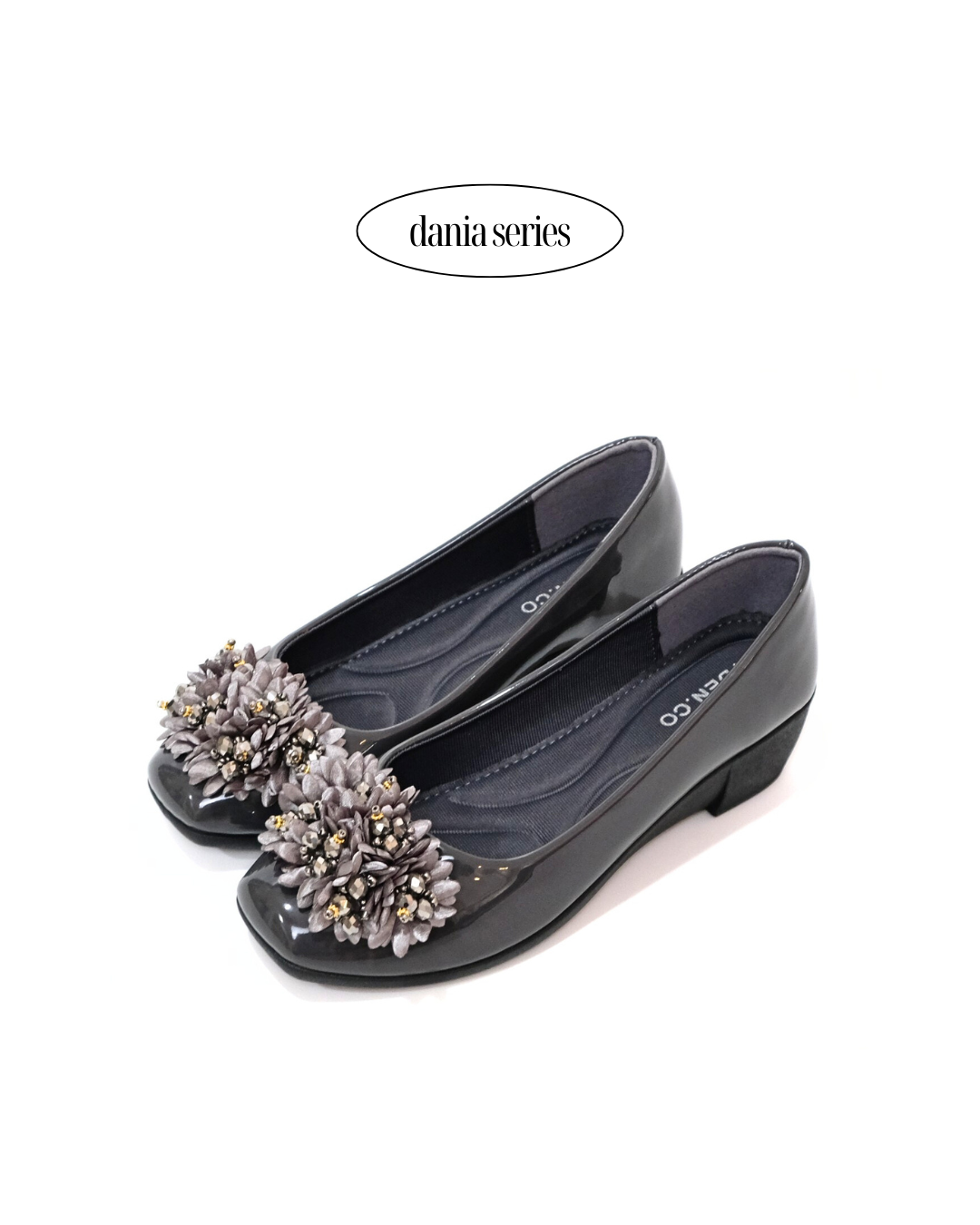 【NEW】Lyden Dania series 4cm heels - Classic Black//Khaki//Gray