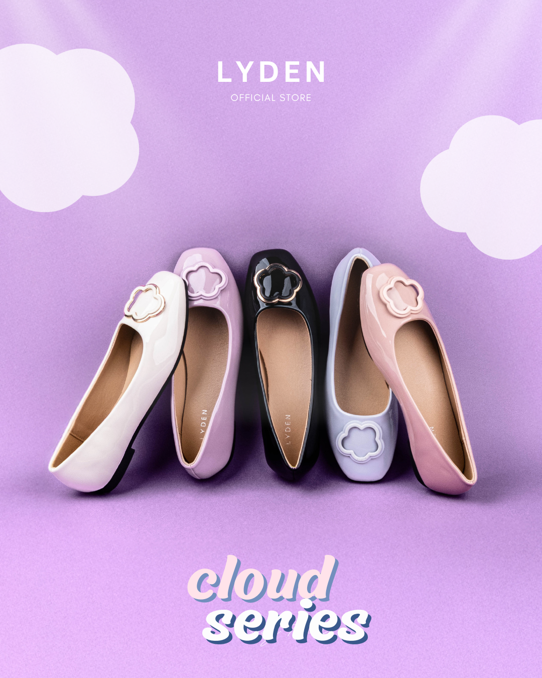 【NEW】Lyden Cloud Series Flats - Beige//Pink//Purple//Blue//Classic Black