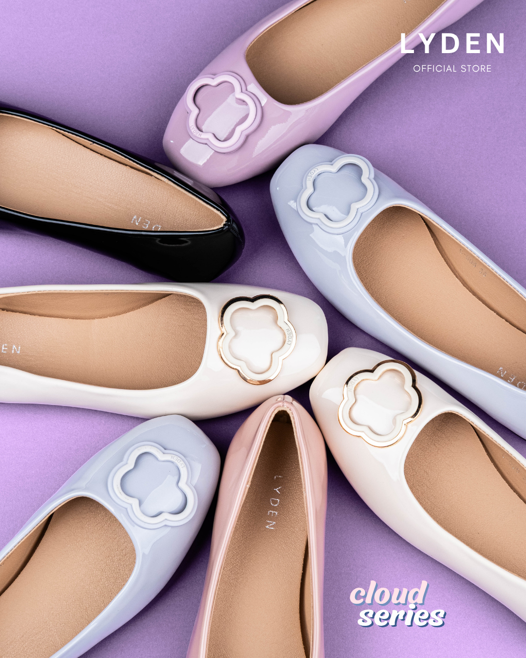 【NEW】Lyden Cloud Series Flats - Beige//Pink//Purple//Blue//Classic Black