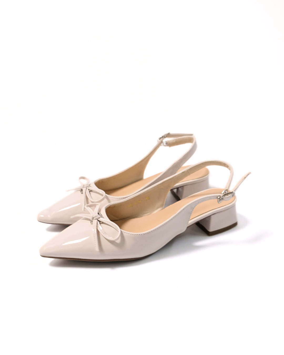 【NEW】 Lyden Ribbon Kiss Glossy Series 4cm Pump Heels