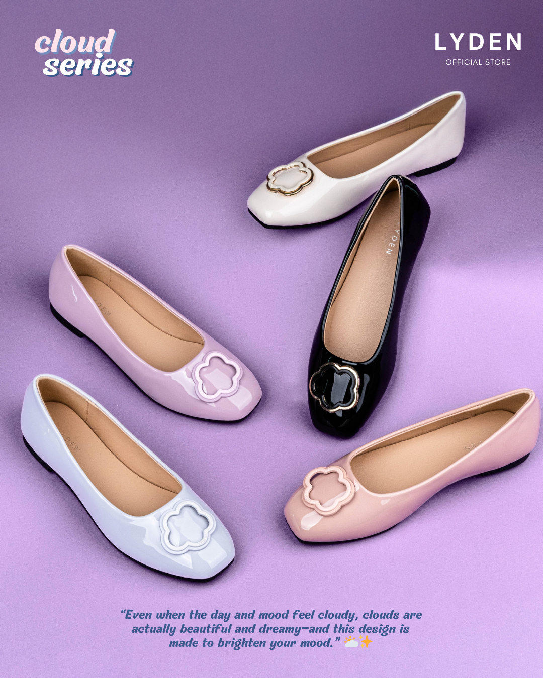 【NEW】Lyden Cloud Series Flats - Beige//Pink//Purple//Blue//Classic Black