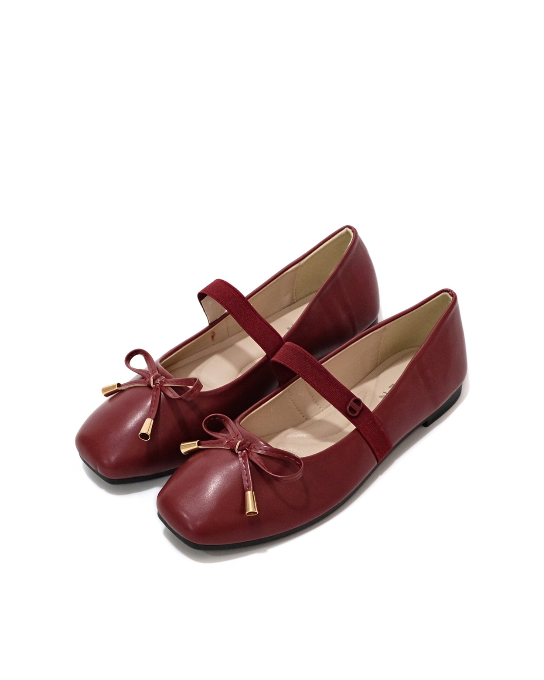 【NEW】Lyden Mary Jane Flats with Elastic Strap - Pink//Khaki//Maroon//Classic Black