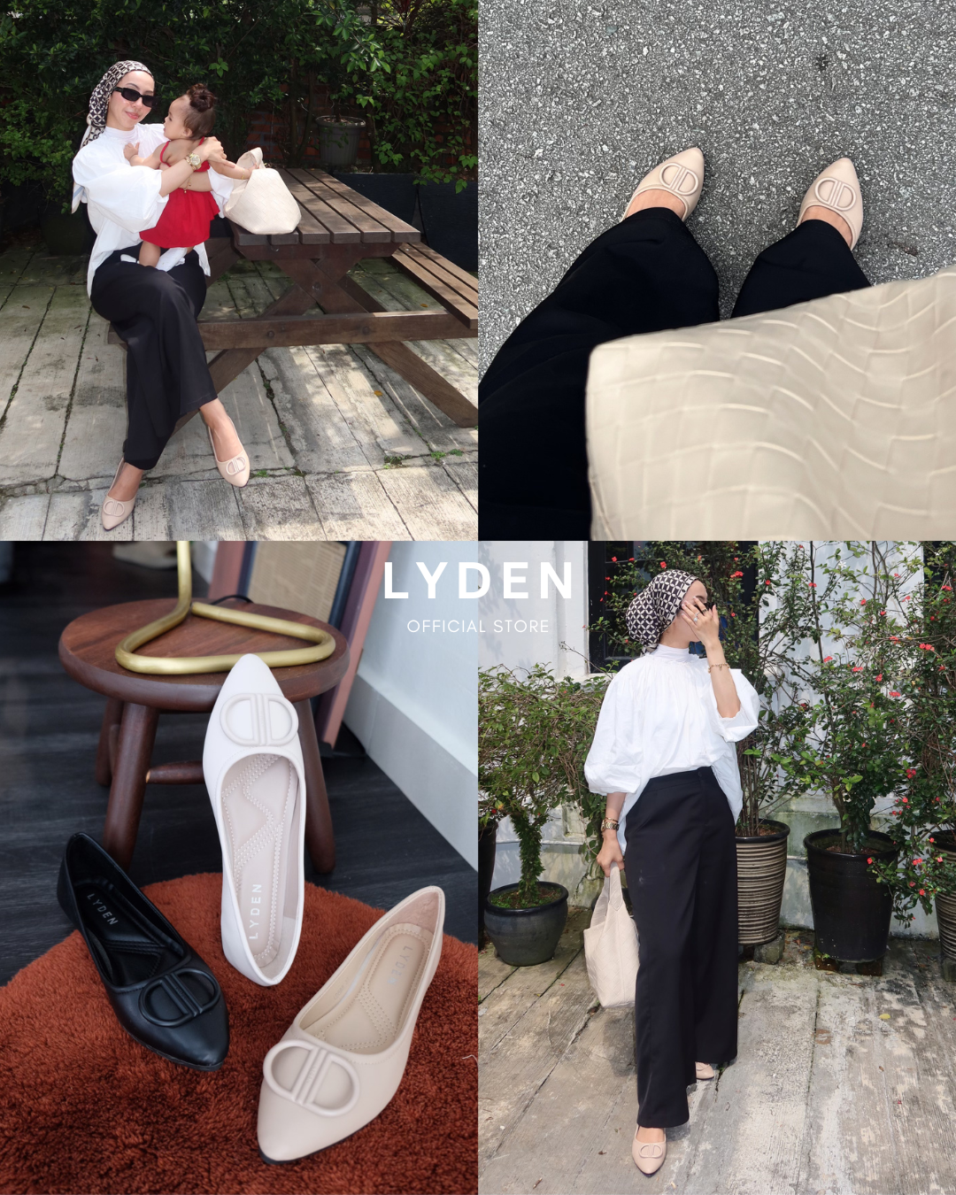 【NEW】Lyden Dreamy Glam Pointed Series Flats - Classic Black
