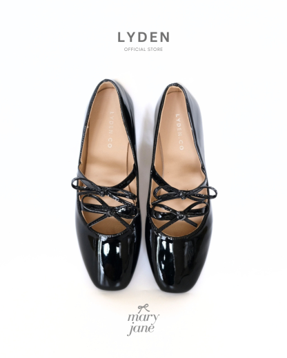 Lyden Mary Jane Bow and Jane Series Flats - Classic Black//Maroon//Beige