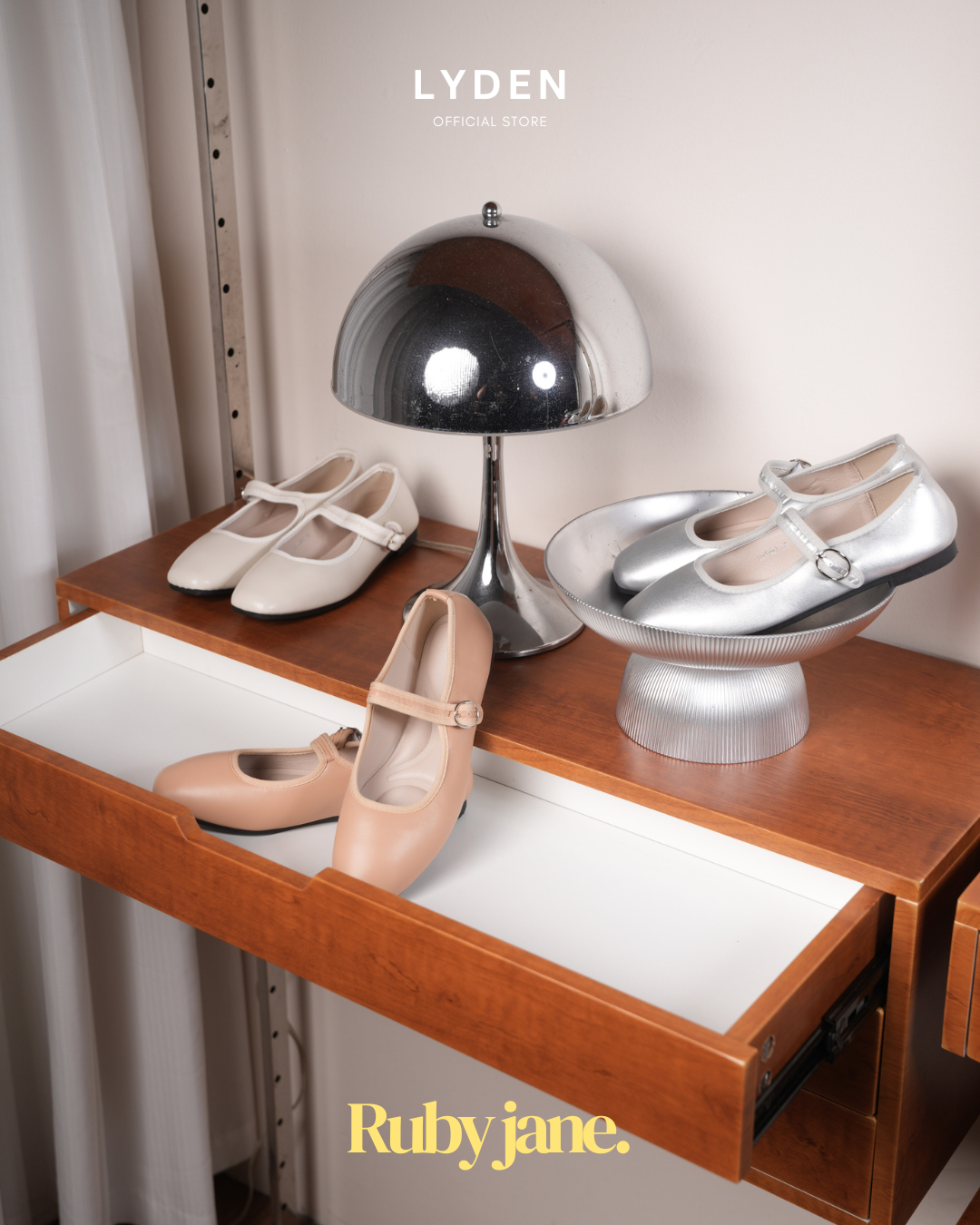 【NEW】Lyden Ruby Jane Series Flats - Beige//Brown//Grey