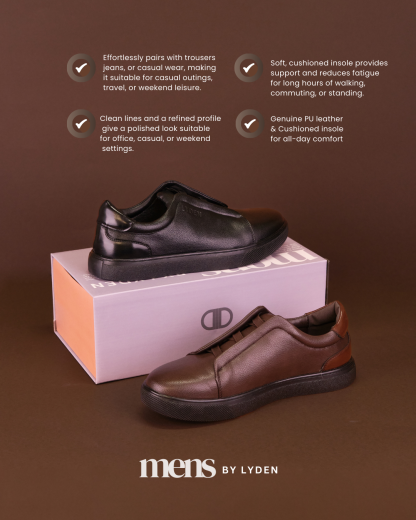 【MENS BY LYDEN】Dan Sneakers Series - Classic Black//Brown