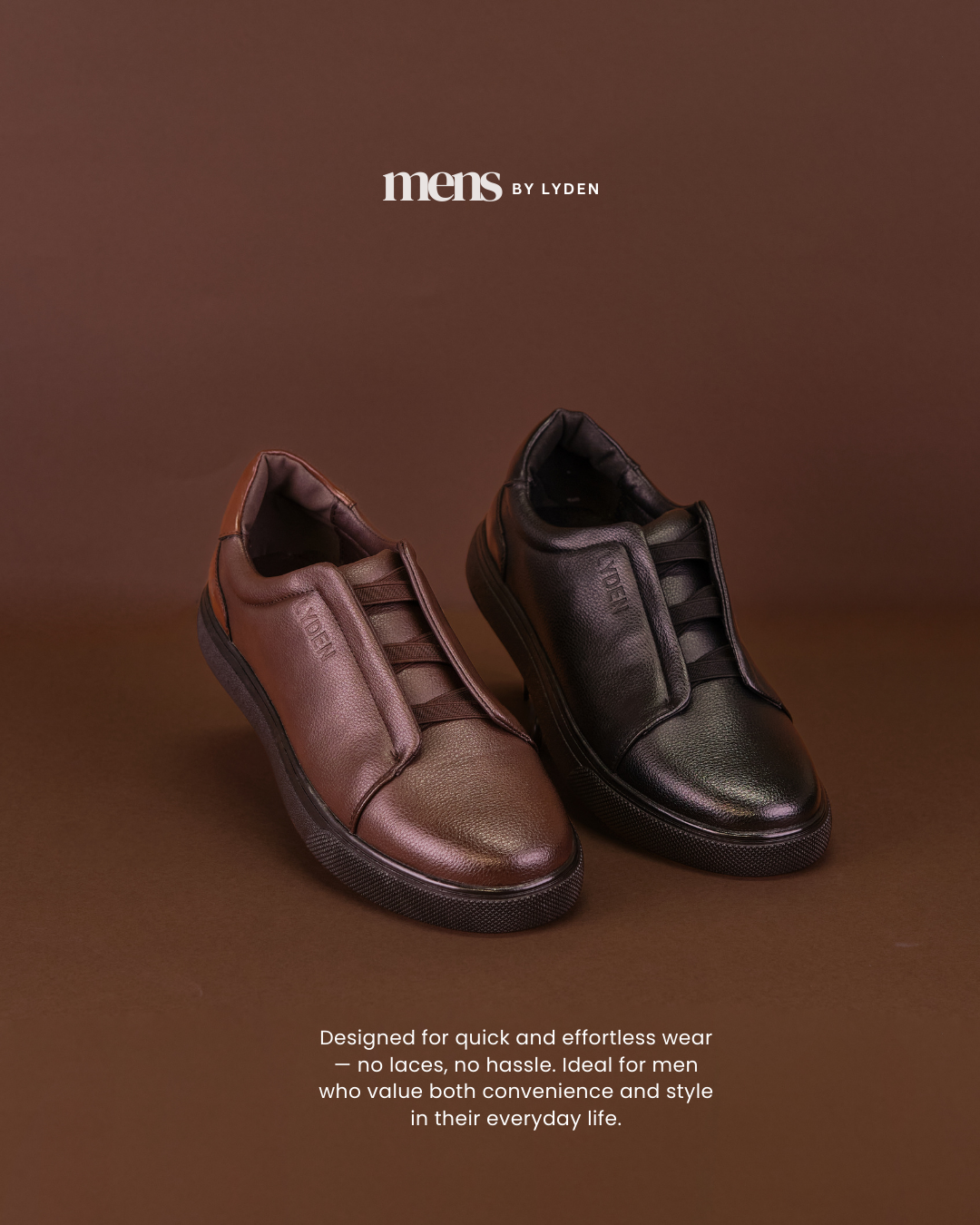 【MENS BY LYDEN】Dan Sneakers Series - Classic Black//Brown