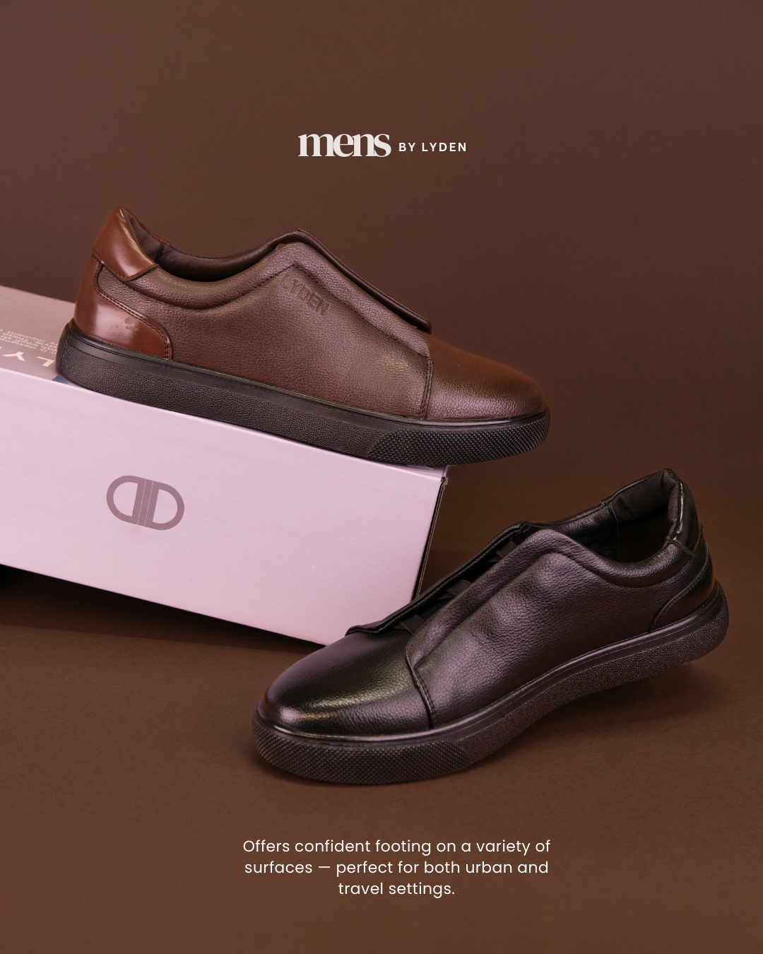 【MENS BY LYDEN】Dan Sneakers Series - Classic Black//Brown