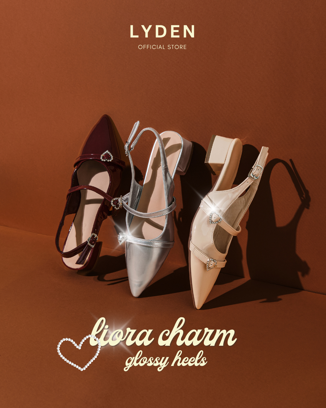 【NEW】Lyden Liora Charm Glossy Series 4cm Pump Heels