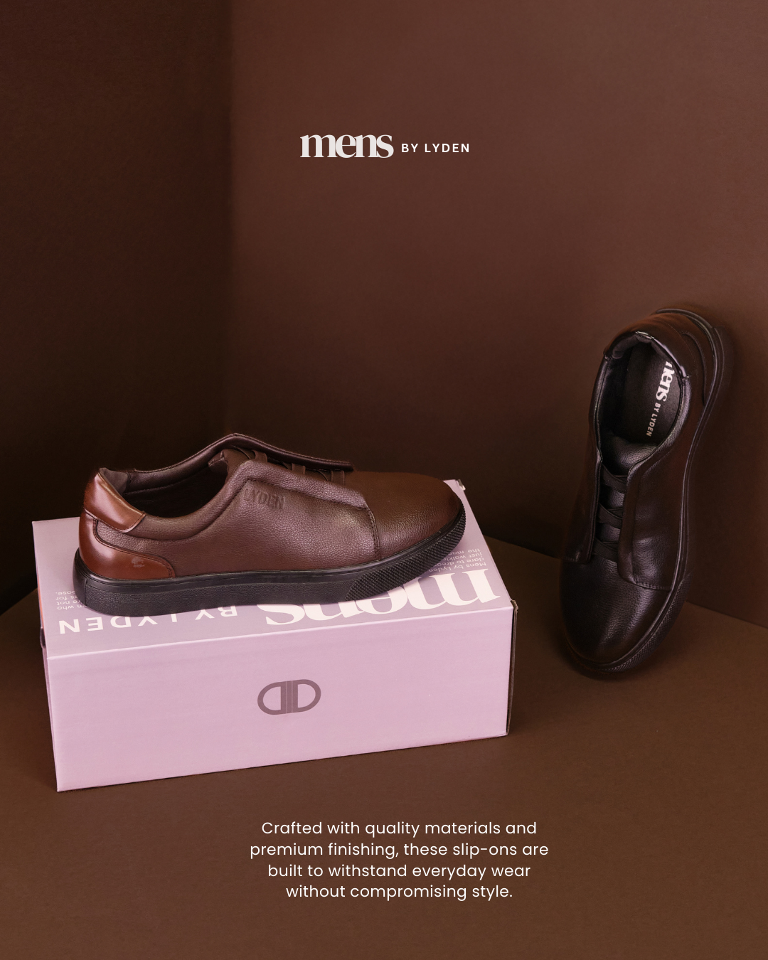 【MENS BY LYDEN】Dan Sneakers Series - Classic Black//Brown
