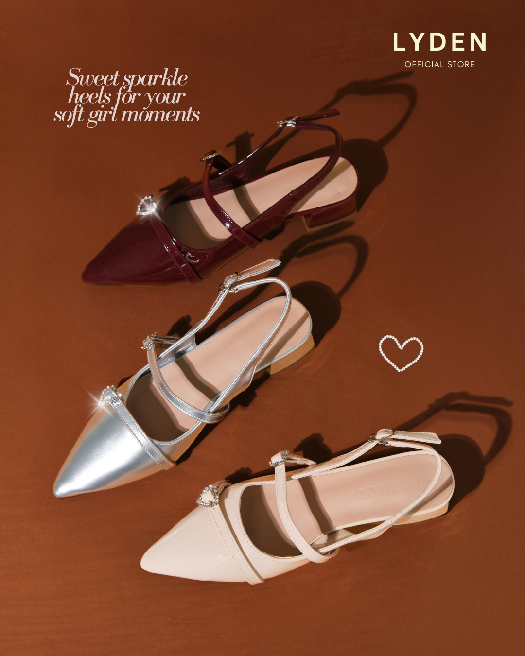 【NEW】Lyden Liora Charm Glossy Series 4cm Pump Heels