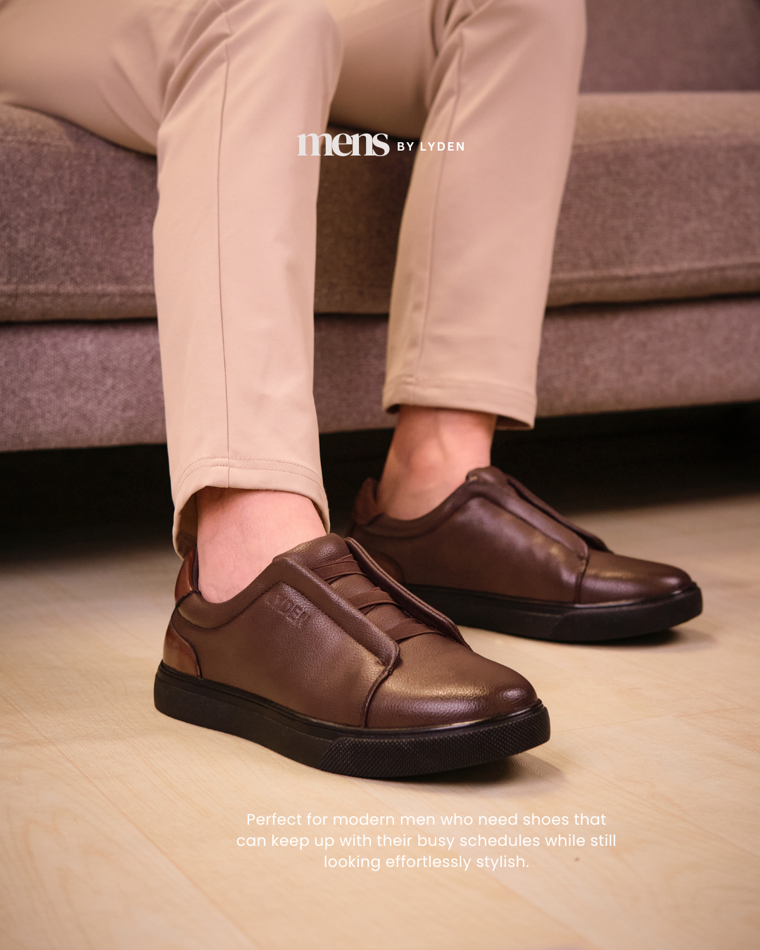 【MENS BY LYDEN】Dan Sneakers Series - Classic Black//Brown