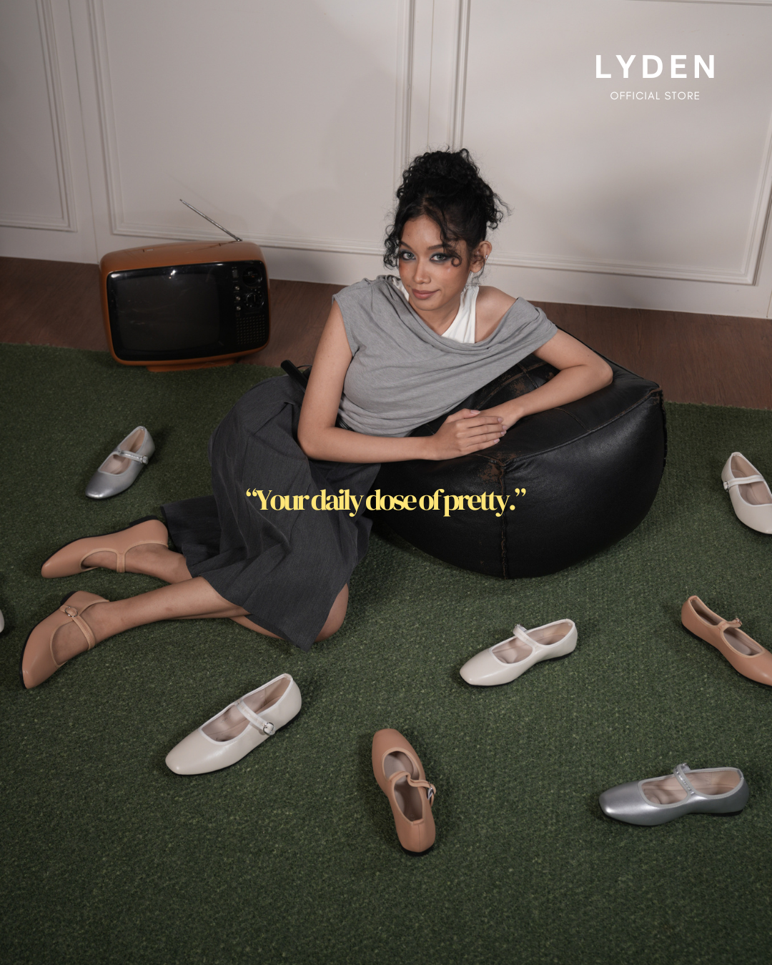 【NEW】Lyden Ruby Jane Series Flats - Beige//Brown//Grey