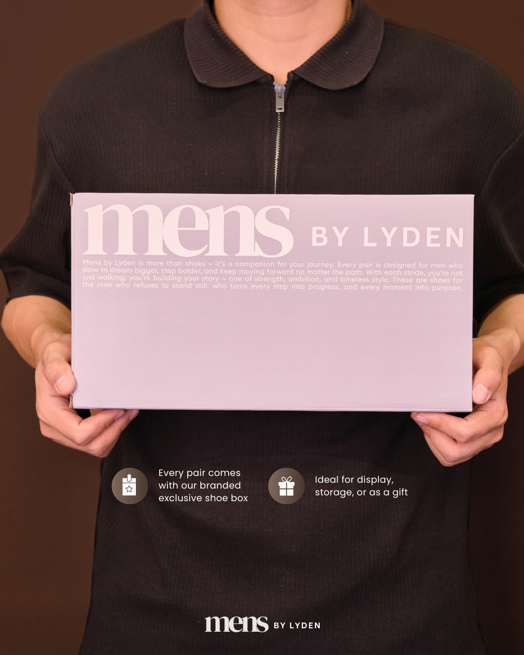【MENS BY LYDEN】Dan Sneakers Series - Classic Black//Brown