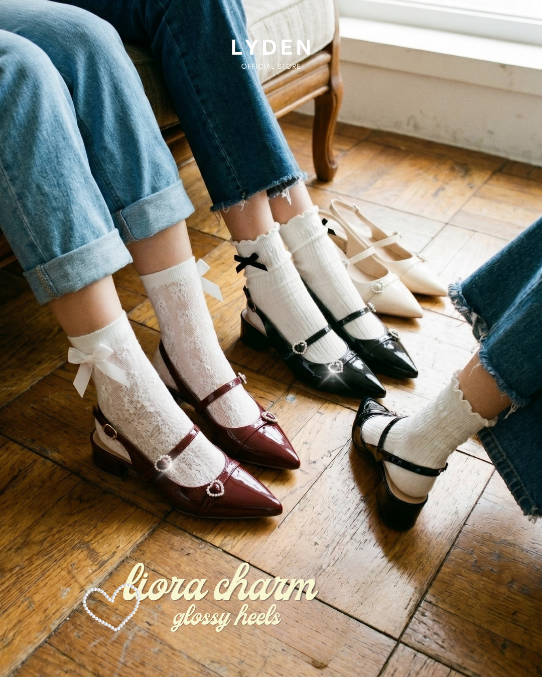 【NEW】Lyden Liora Charm Glossy Series 4cm Pump Heels