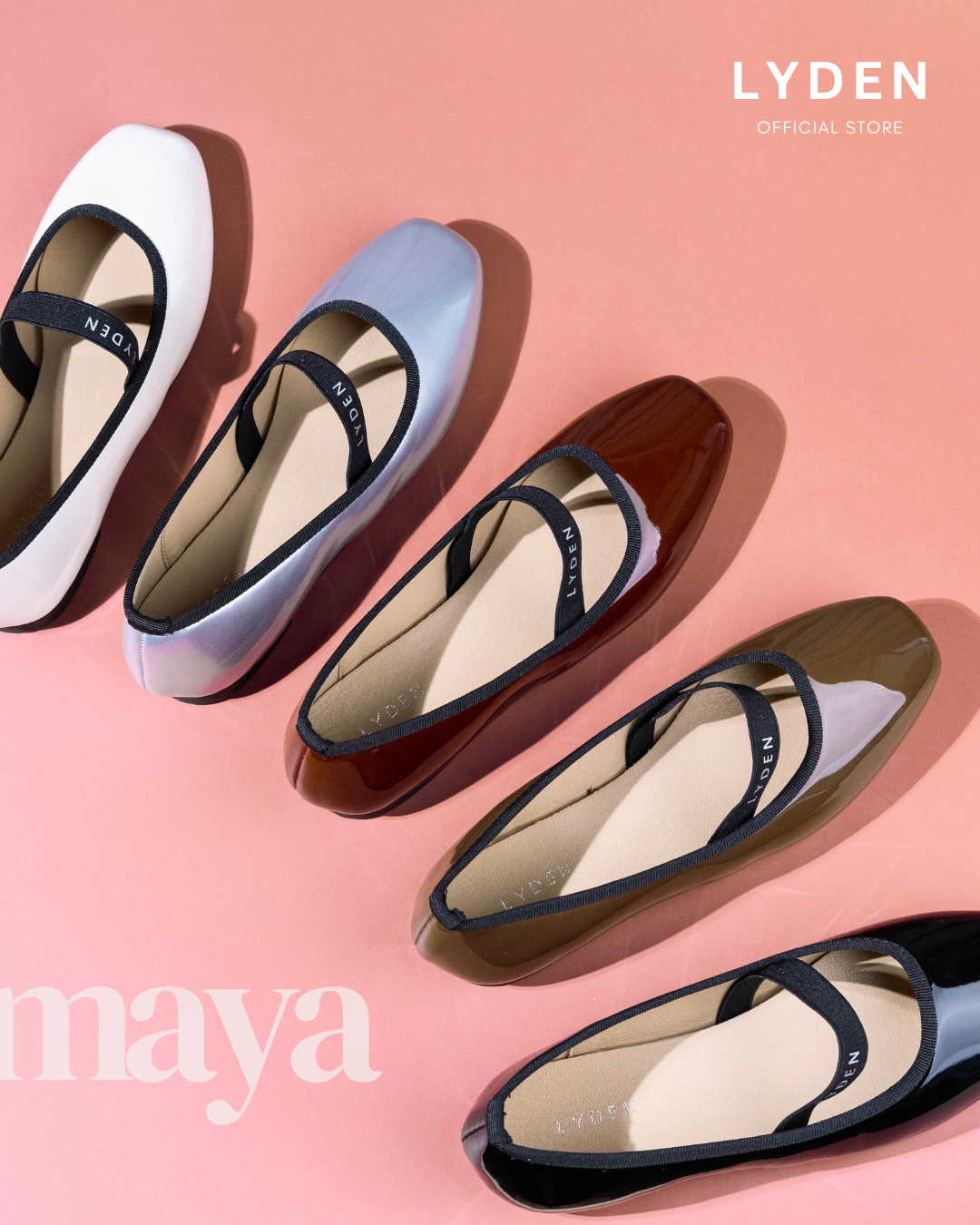 【NEW】Lyden Maya Series Flats - Beige//Silver//Brown//Maroon//Classic Black