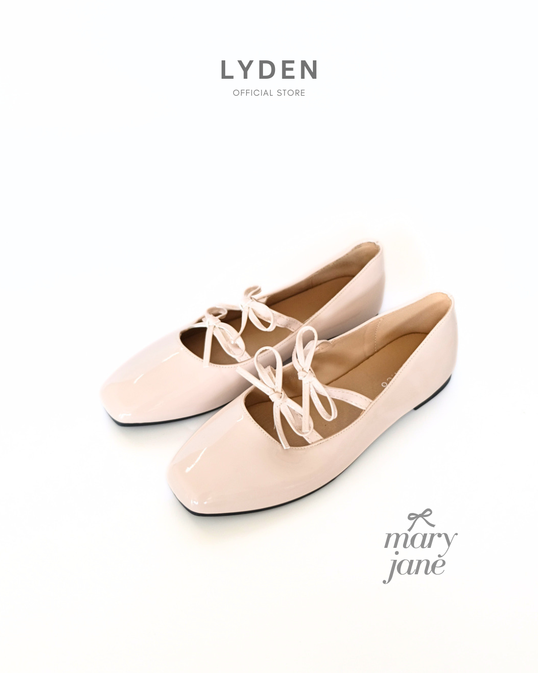 Lyden Mary Jane Bow and Jane Series Flats - Classic Black//Maroon//Beige