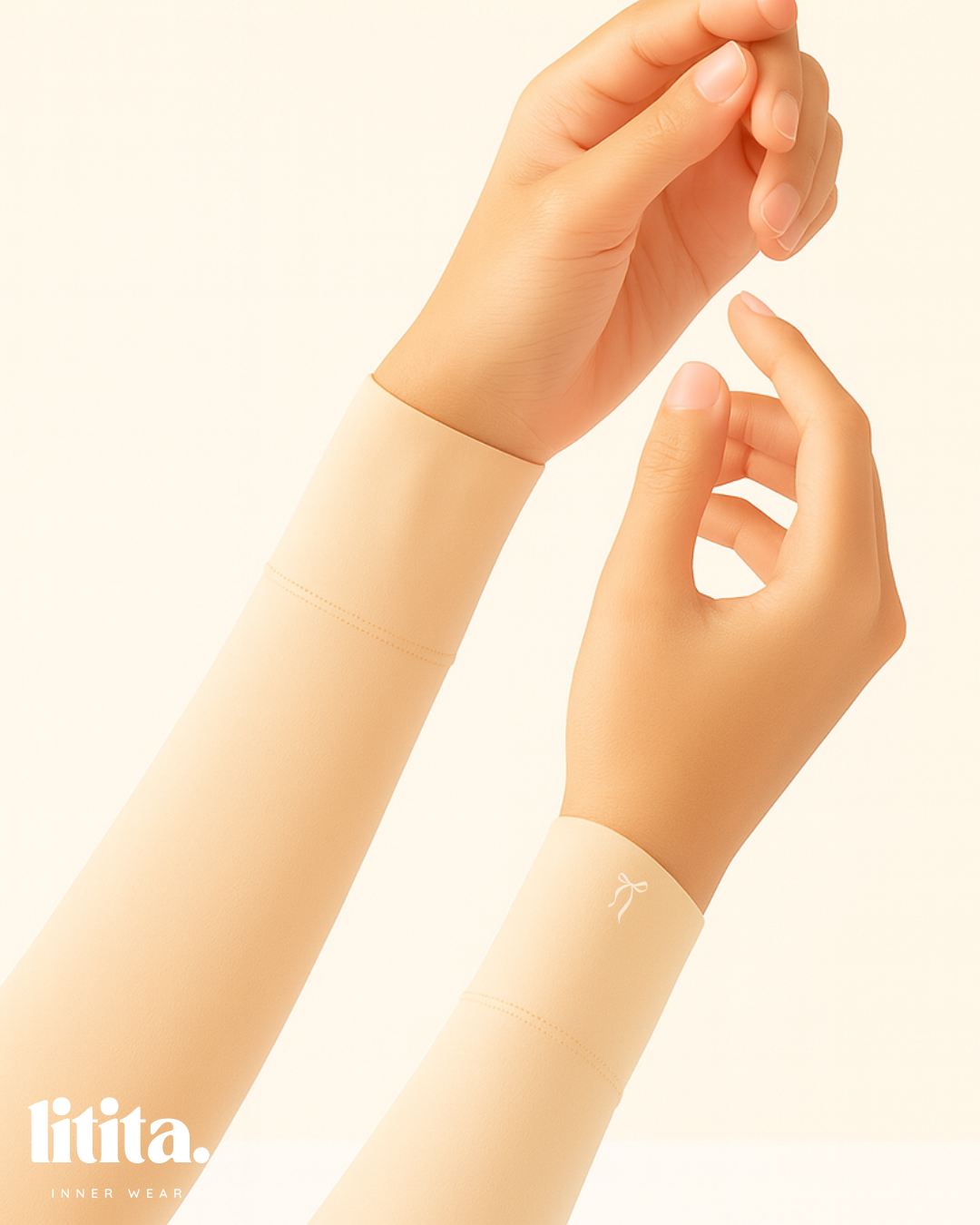 【Litita Silky Sleek】Handsocks / Microfibre / Modest Wear Handsocks / Arm Sleeves  - Black // White // Nude