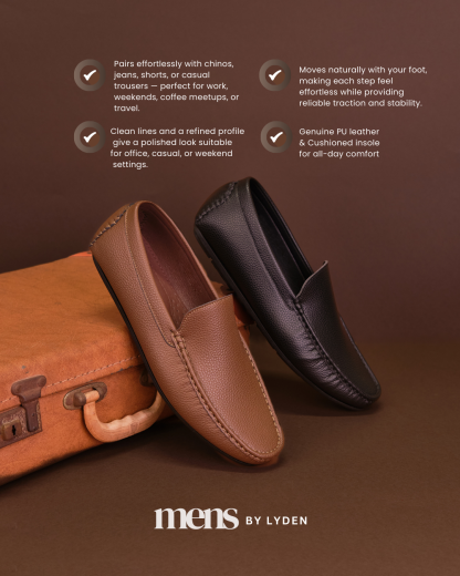 【MENS BY LYDEN】Ardy Moccasins Series - Classic Black//Brown