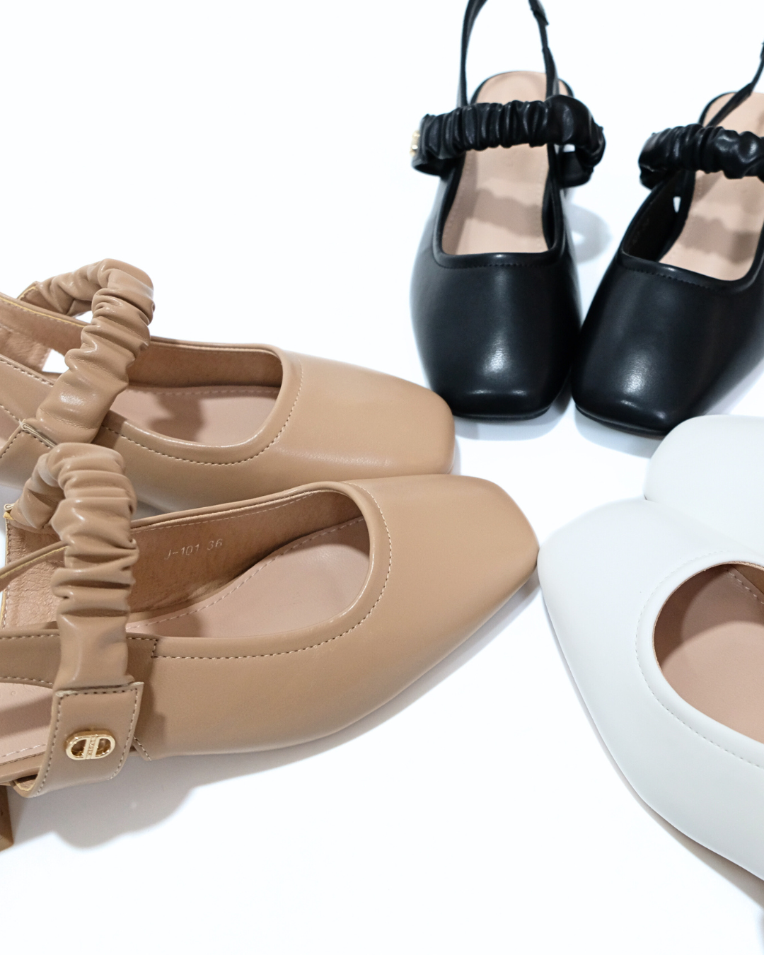 【NEW】Lyden xxxx series 5cm pump heels - Classic Black//White//Khaki