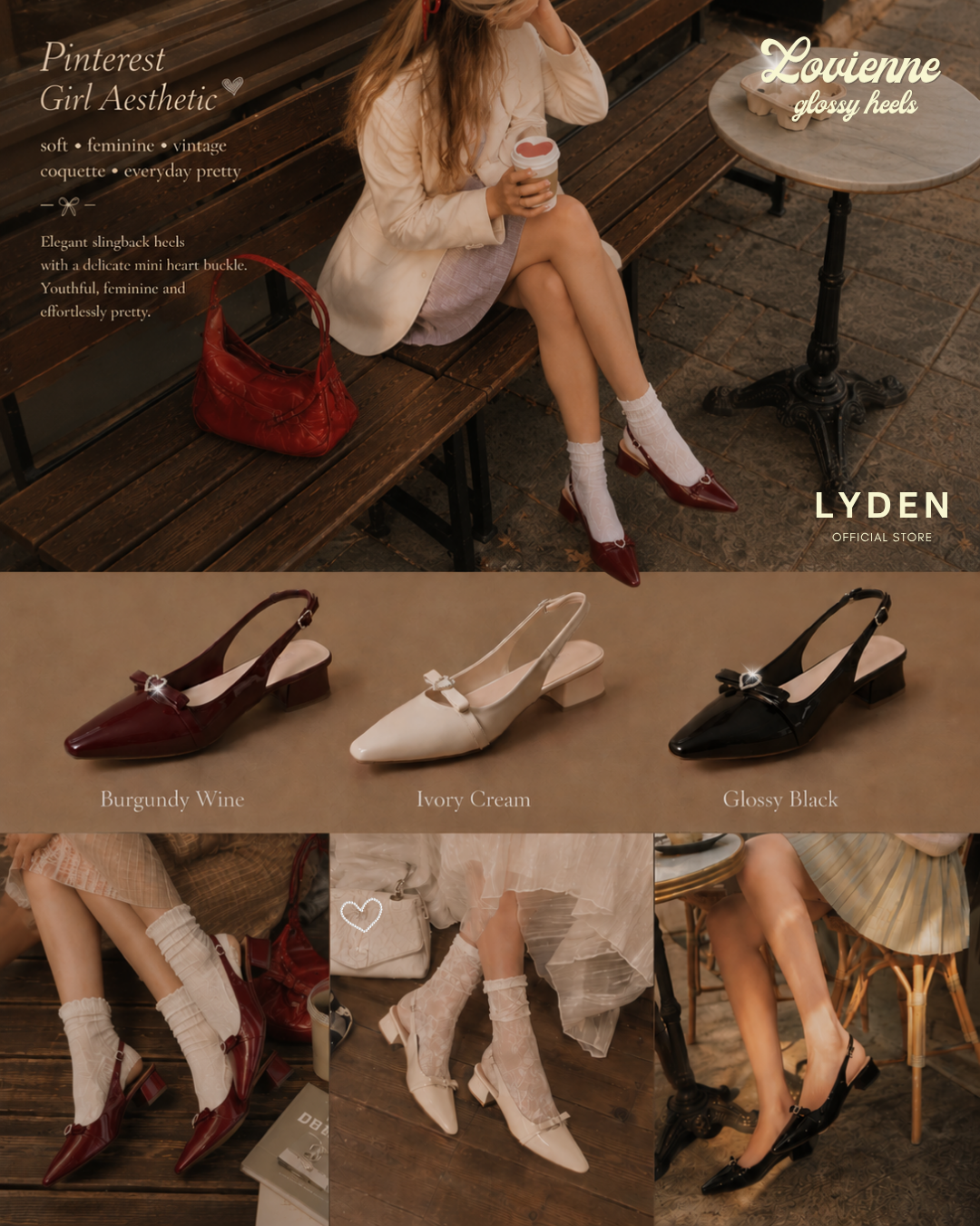 【NEW】Lyden Lovienne Glossy Series 4cm Pump Heels 