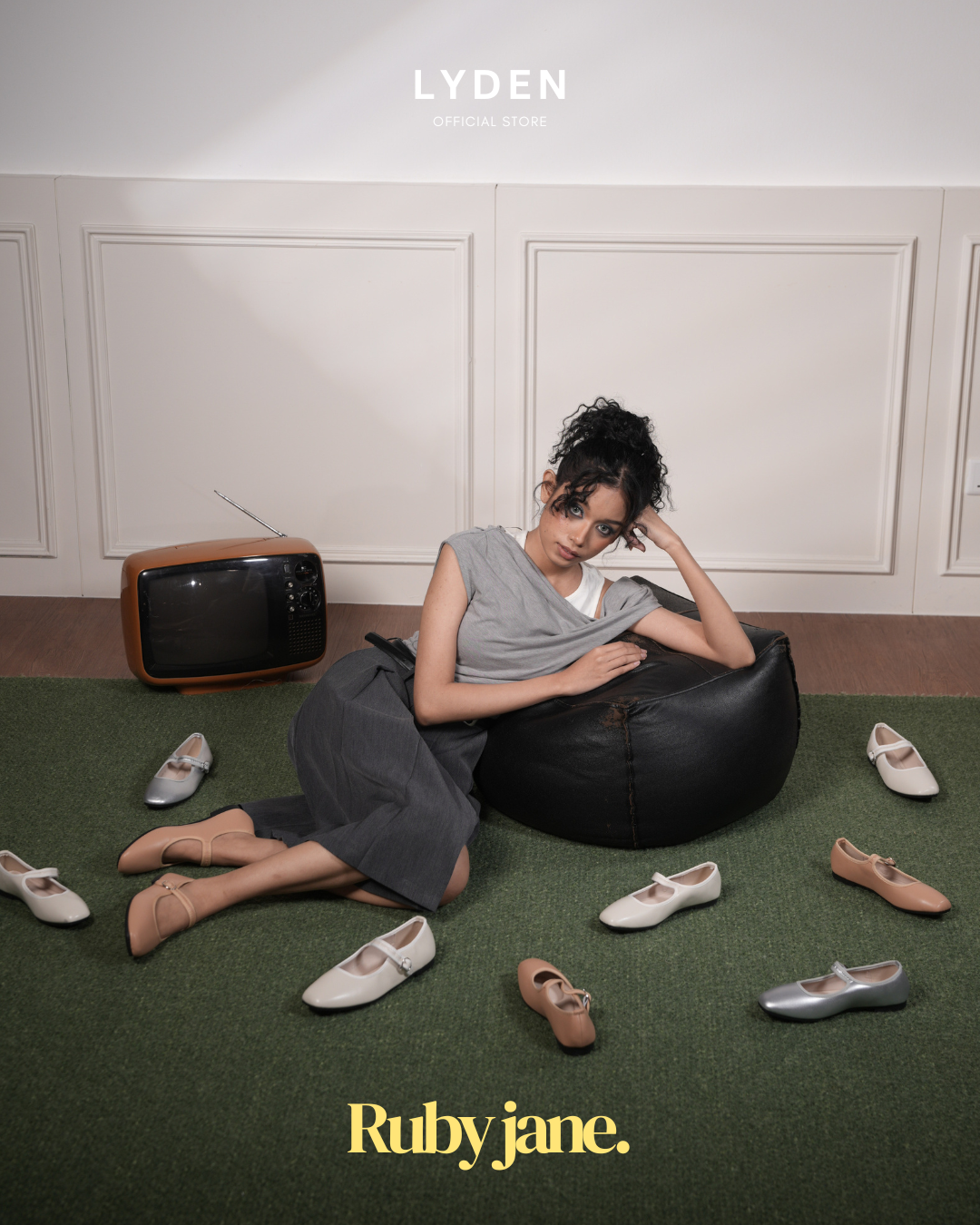 【NEW】Lyden Ruby Jane Series Flats - Beige//Brown//Grey