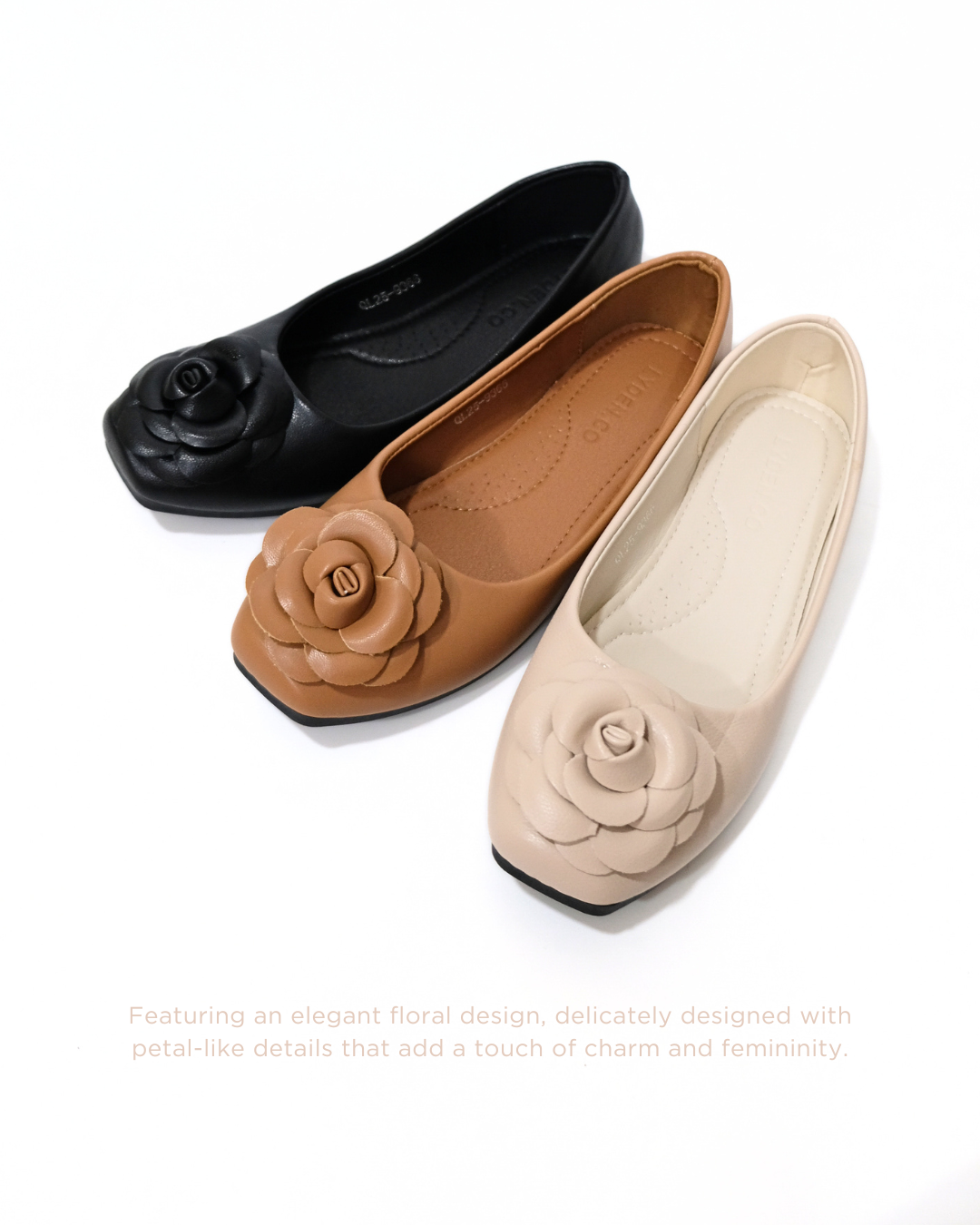 【NEW】Lyden Floral Series 2.0 Flats - Classic Black//Brown//Beige