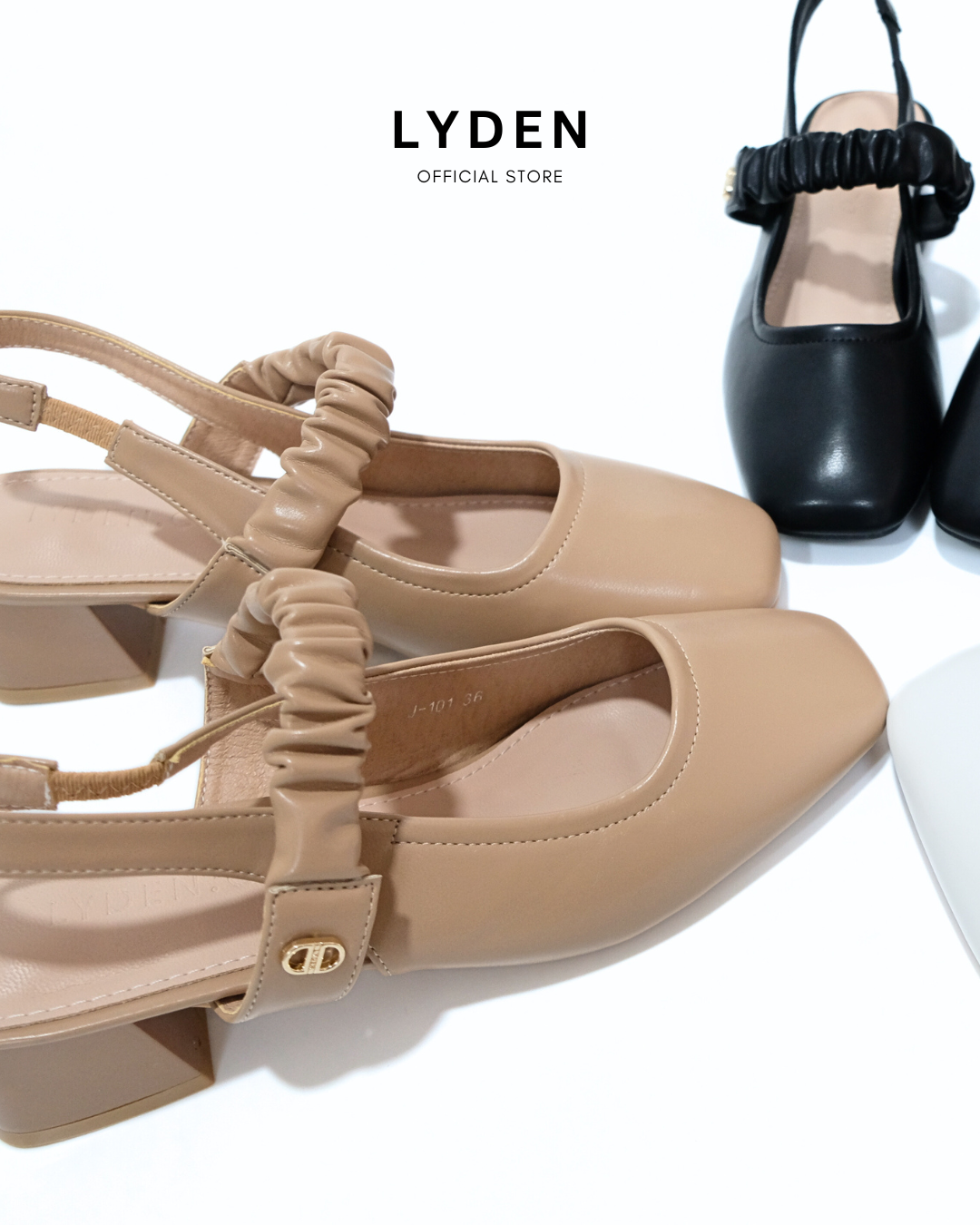 【NEW】Lyden Naura series 5cm pump heels - Classic Black//White//Khaki