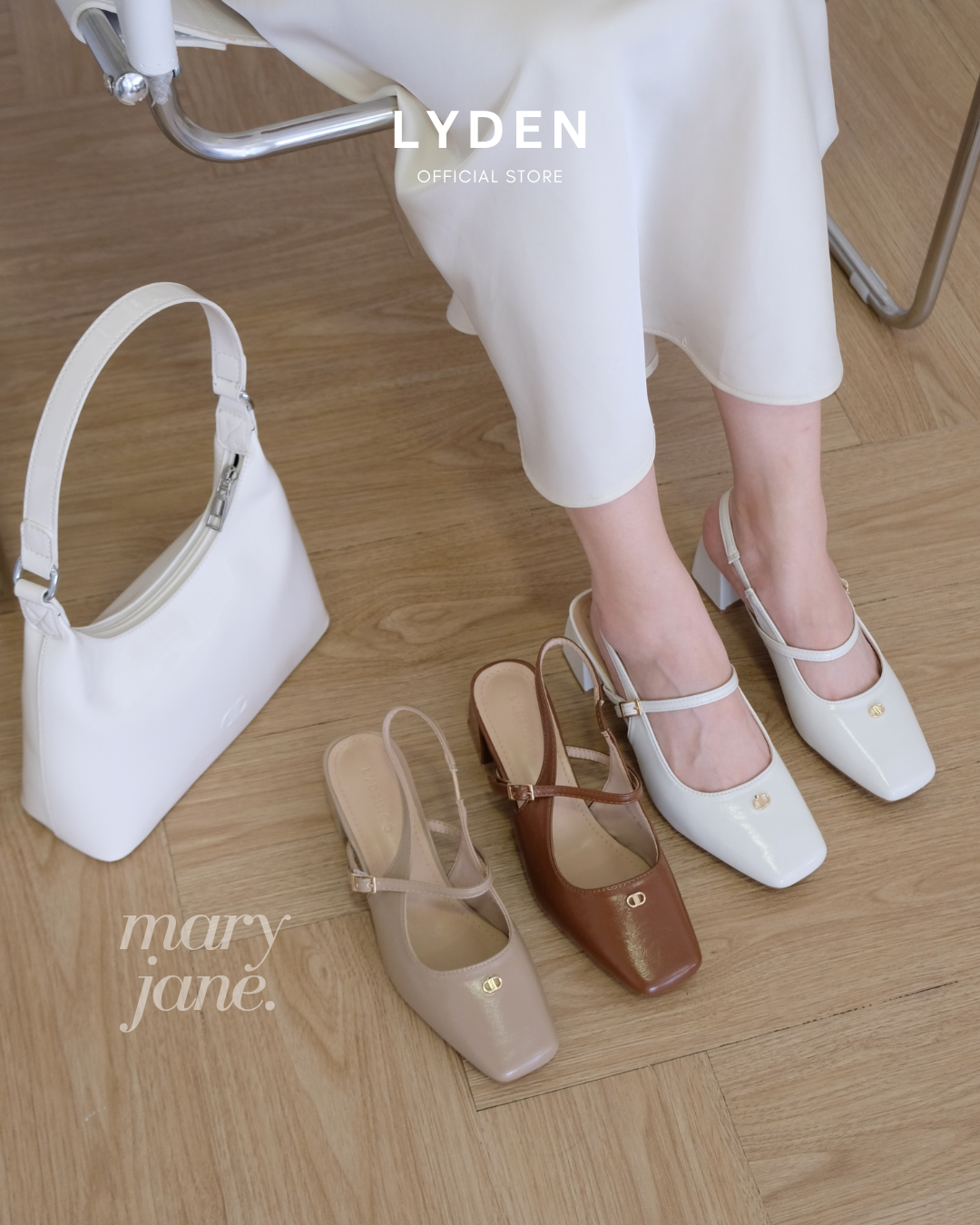 【NEW】Lyden Kasut Raya Tasya series 6cm pump heels - Beige//Khaki//Brown