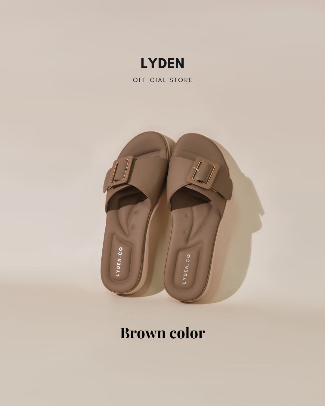 【NEW】Lyden Lyra Series 3.5cm Sandals - Brown