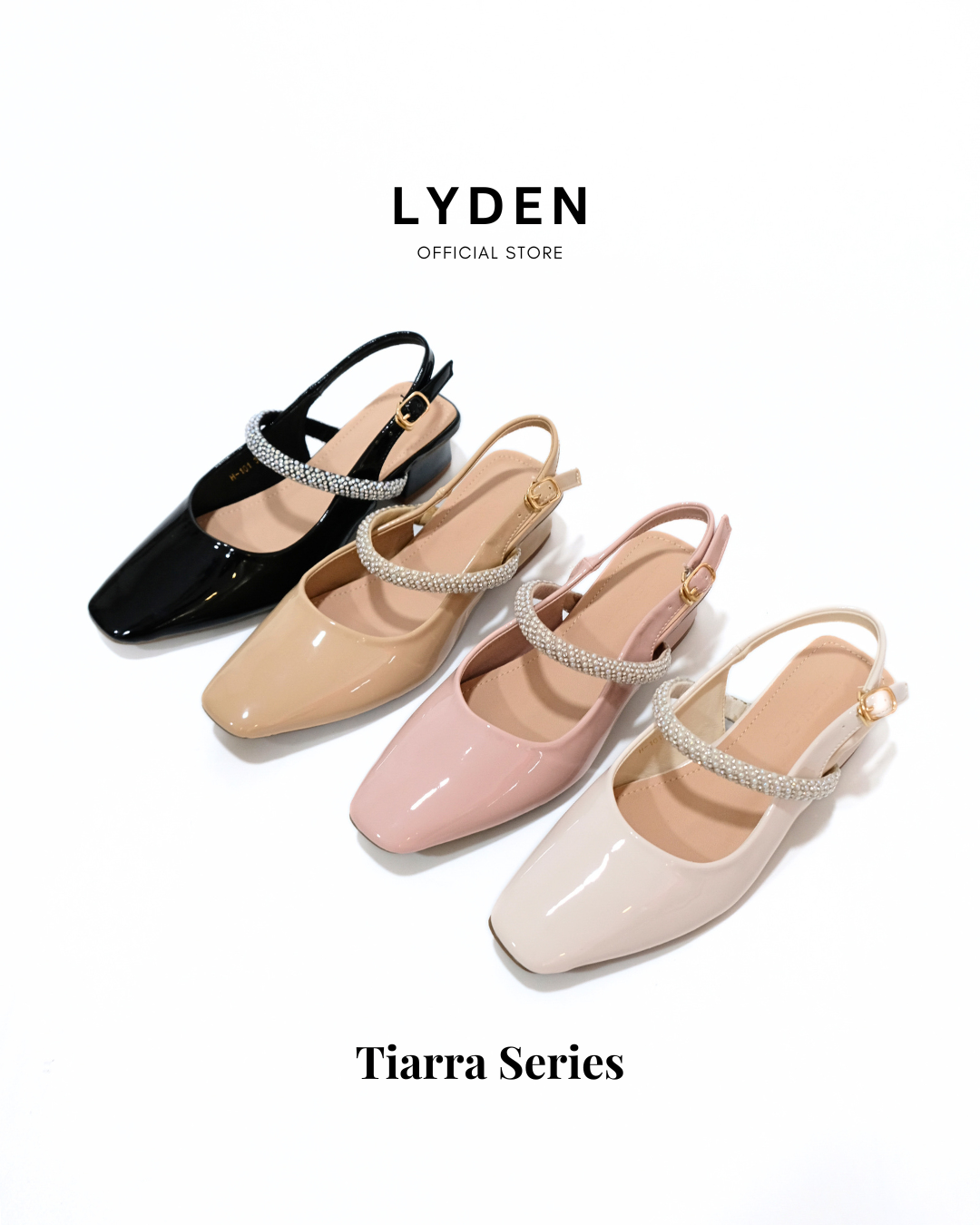 【NEW】Lyden Tiarra series 4cm pump heels - Classic Black//Off White//Beige//Pink