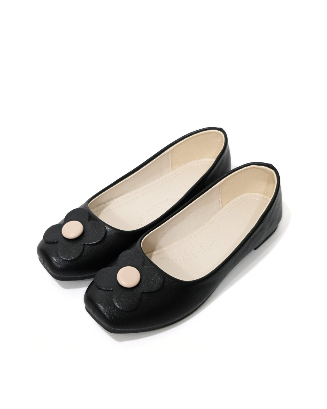 【Le Flowers The Secret Garden Series】No.4 Petal Womens Flats/ Womens floral flats /cushion flats /Kasut Bunga Perempuan - Classic Black//Brown//Beige