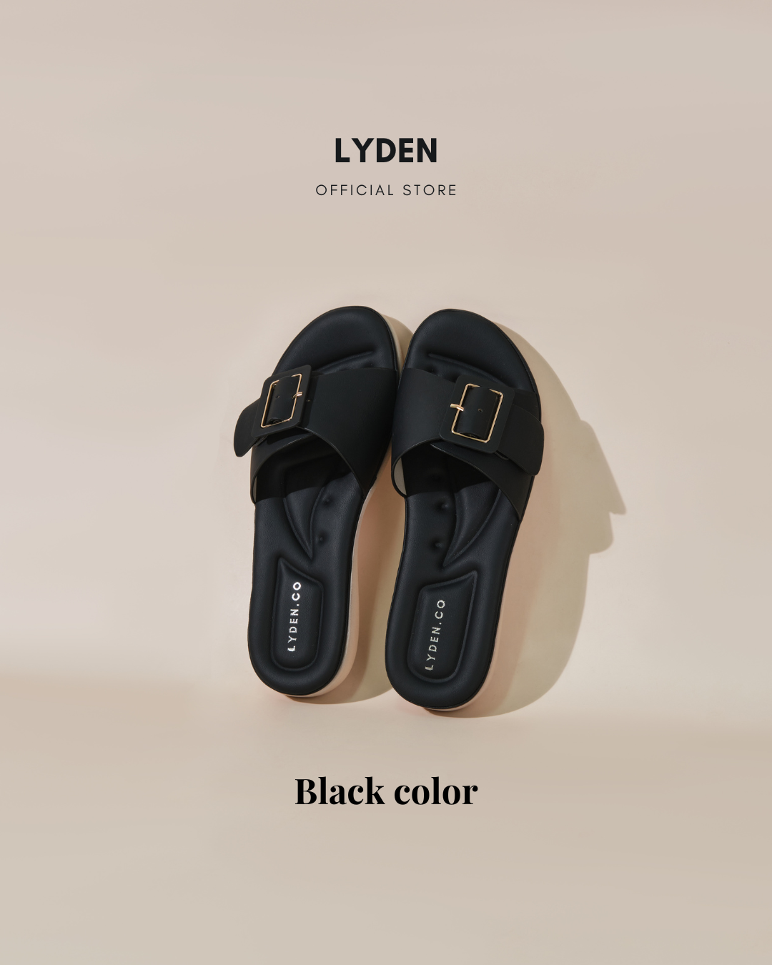【NEW】Lyden Lyra Series 3.5cm Sandals - Black