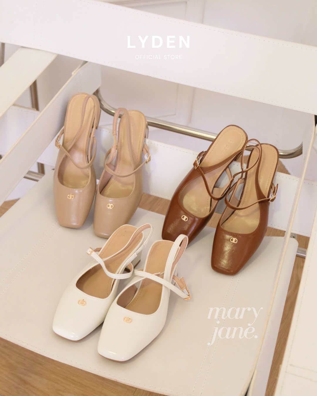 【NEW】Lyden Kasut Raya Tasya series 6cm pump heels - Beige//Khaki//Brown
