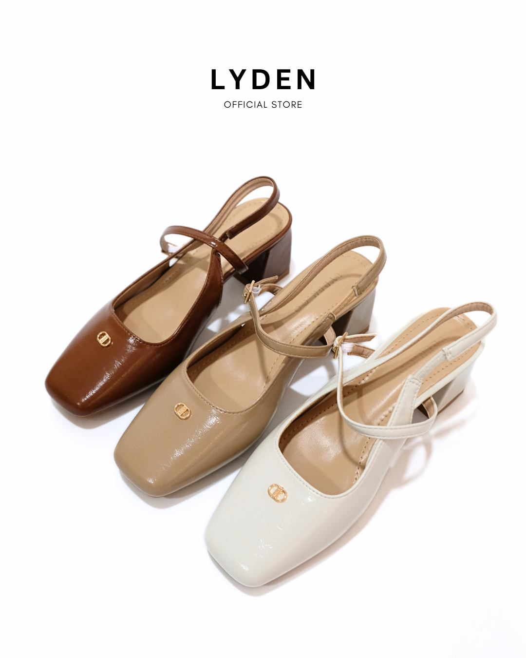 【NEW】Lyden Kasut Raya Tasya series 6cm pump heels - Beige//Khaki//Brown