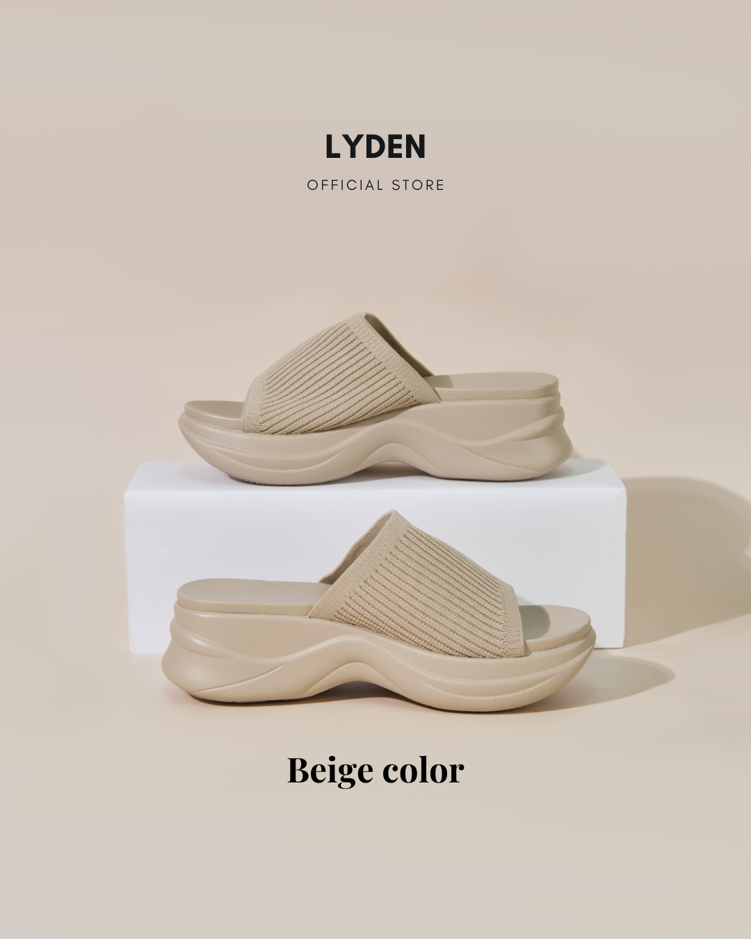 【NEW】Lyden Nova Series 5.5cm Platform Sandals - Beige