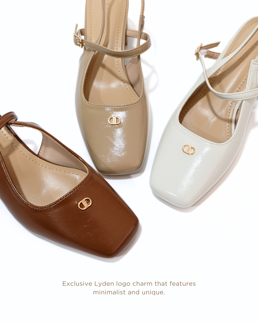 【NEW】Lyden Kasut Raya Tasya series 6cm pump heels - Beige//Khaki//Brown