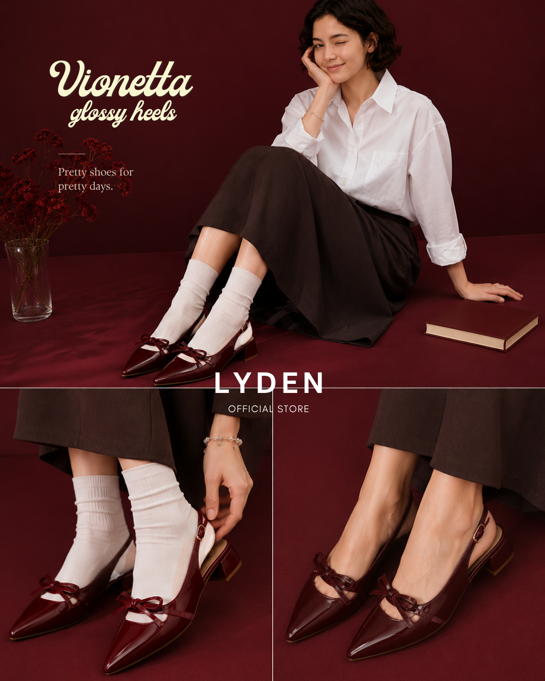 【NEW】Lyden Vionetta Glossy Series 4cm Pump Heels